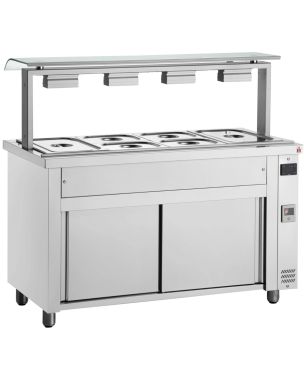 Bain Marie With Sneeze Guard 4x GN1/1